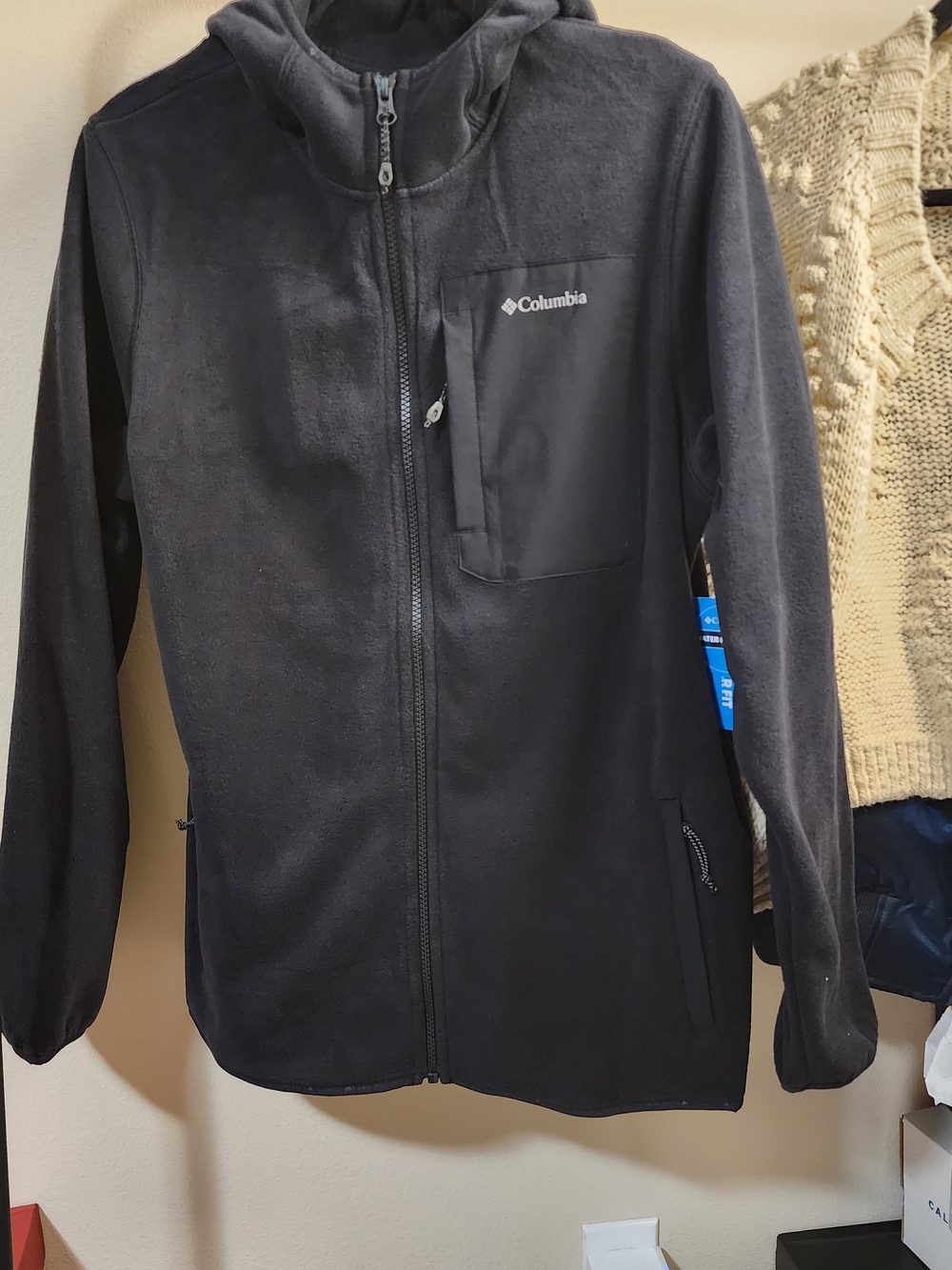 Columbia Women's Pacific Arch Black Full-Zip Fleece Jacket with Hood